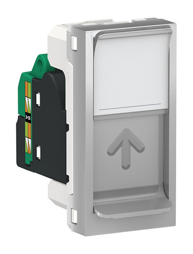 Розетка компьютерная RJ45 Cat.5 Schneider Electric UNICA MODULAR, алюминий