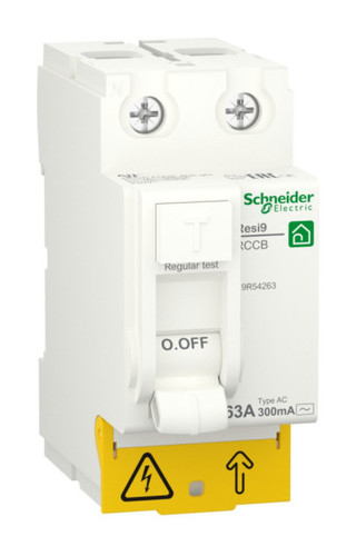 УЗО Schneider Electric Resi9 2P 63А, 300 мА ( AC ), R9R54263