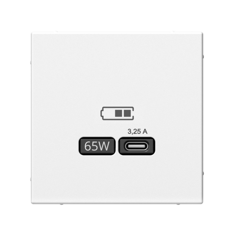 Розетка USB type C Systeme Electric ARTGALLERY, скрытый монтаж, лотос, GAL001327