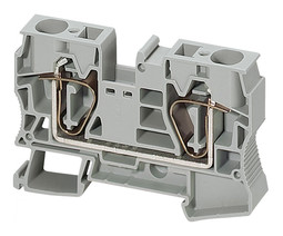 Клеммник пружинный проходной Linergy TR 16 мм², серый, NSYTRR162