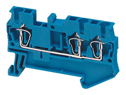 Клеммник пружинный проходной Linergy TR 2,5 мм², синий, NSYTRR23BL